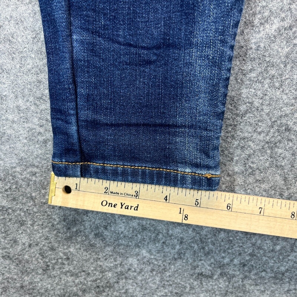 Distressed Dark Wash Women’s Jeans with Leopard Patch - Picture 8 of 13